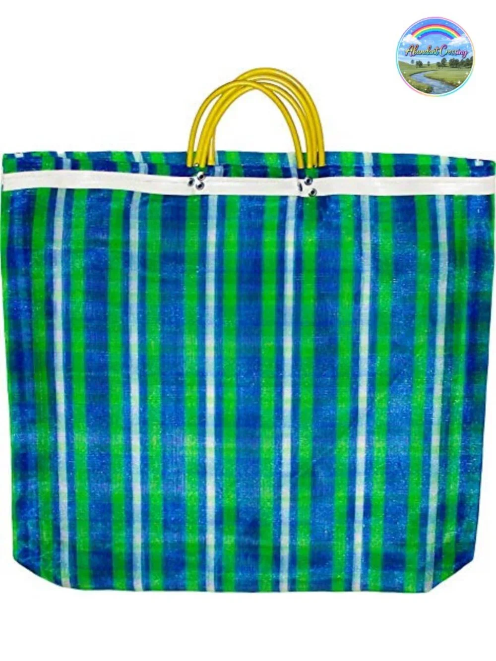 Reusable Mesh Grocery Bags, Market Tote, High Thread Plastic, 3 Pack, 20x22 in